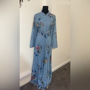 Floral Blue Maxi Dress